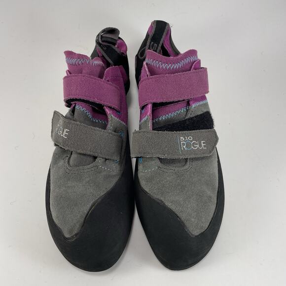 5.10 Five Ten Rogue VCS Climbing Shoes Womens Size 9 Purple Suede Dual Strap - Picture 9 of 9